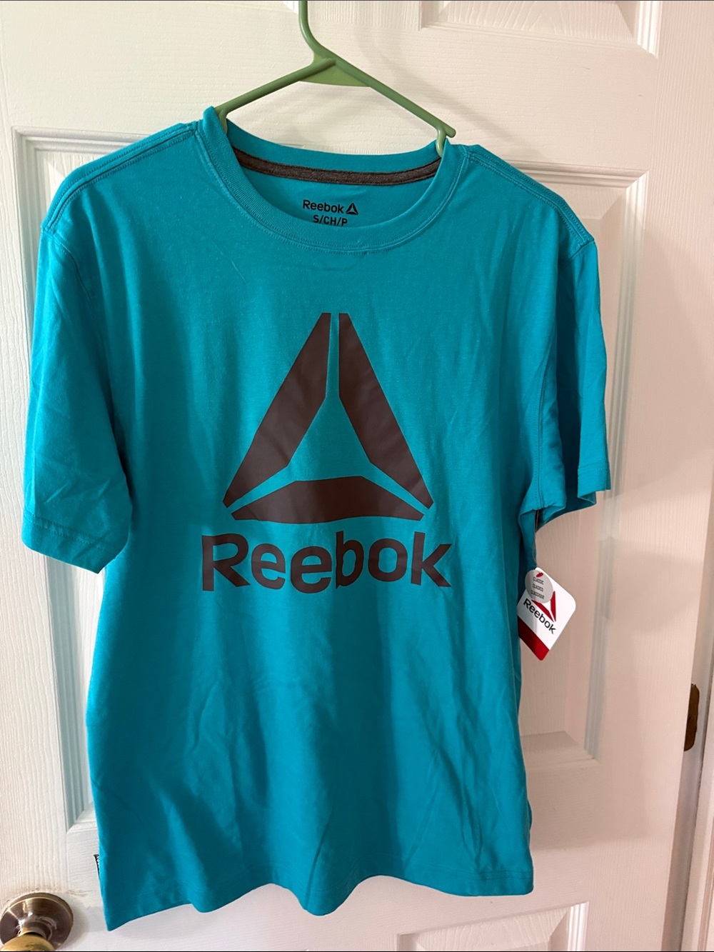 Reebok Men’s Teal Short Sleeve Logo Tee